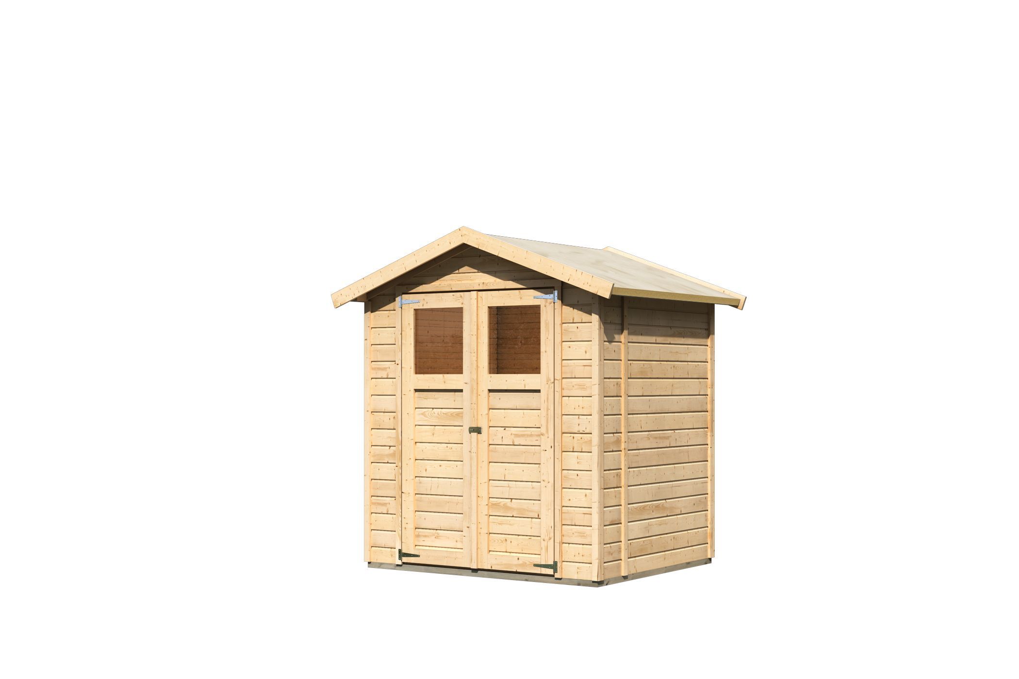 Karibu kleines Gerätehaus Dahme 2 aus Holz, freigestellt