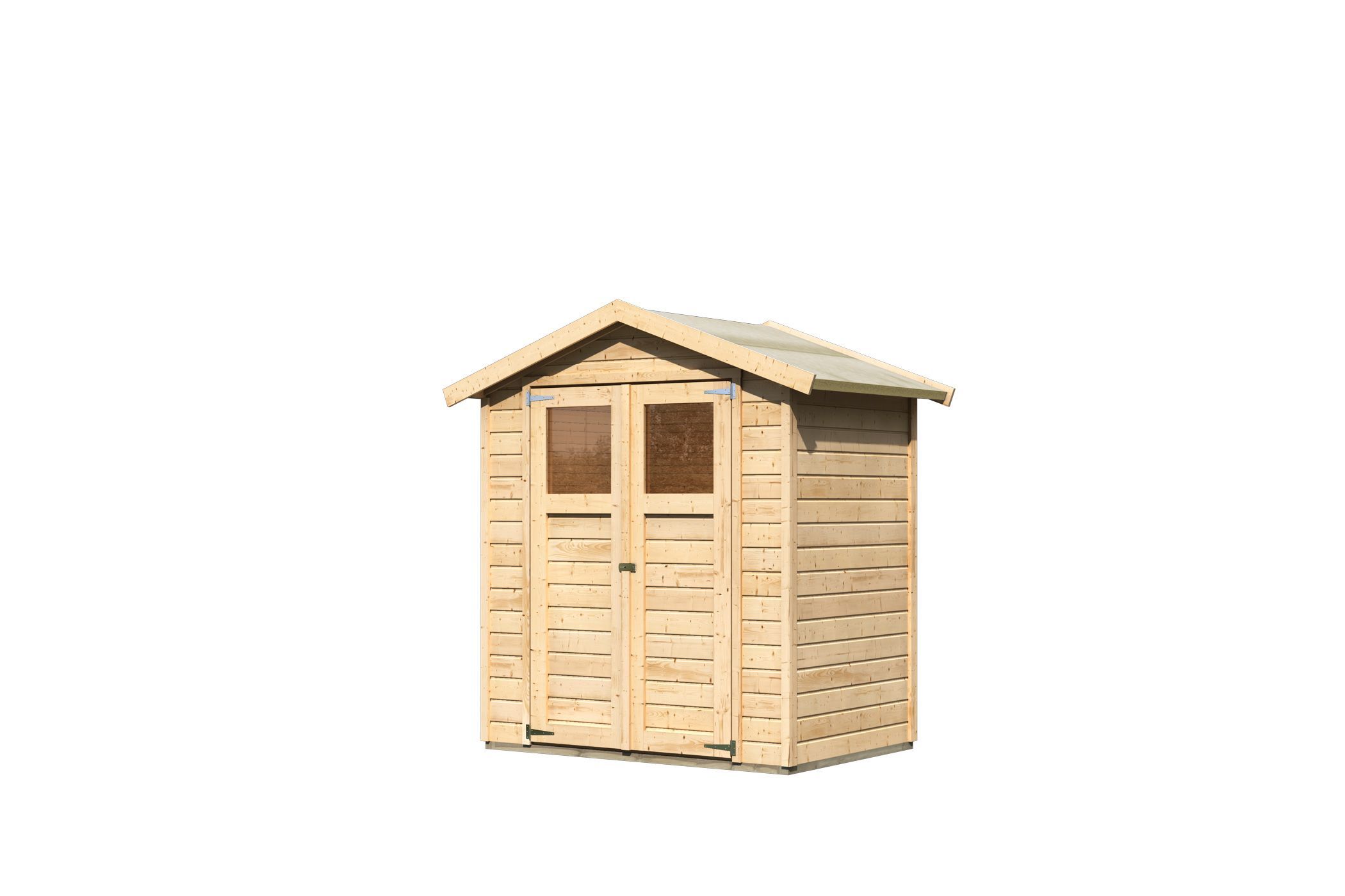 Karibu kleines Gerätehaus Dahme 1 aus Holz, freigestellt