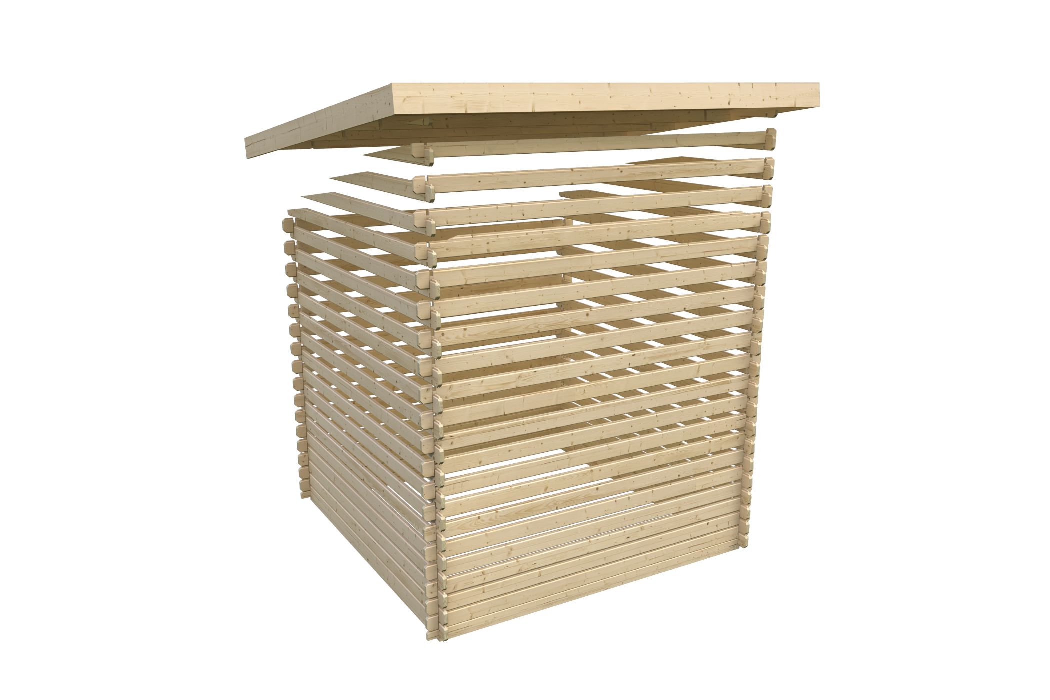 Grundriss des Karibu Gartenhaus Benstrup 2, Draufsicht mit Bemaßung