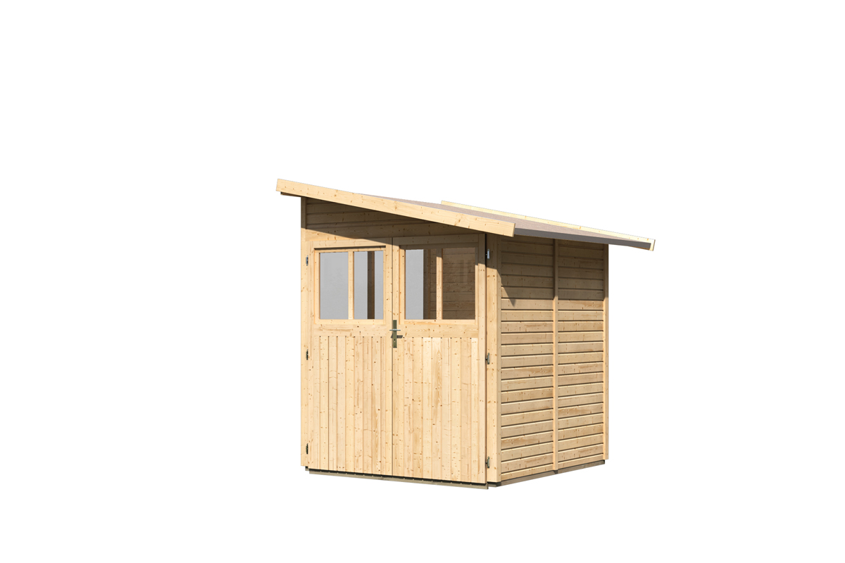 Karibu Gerätehaus Wandlitz 2 in Naturbelassen, Freisteller