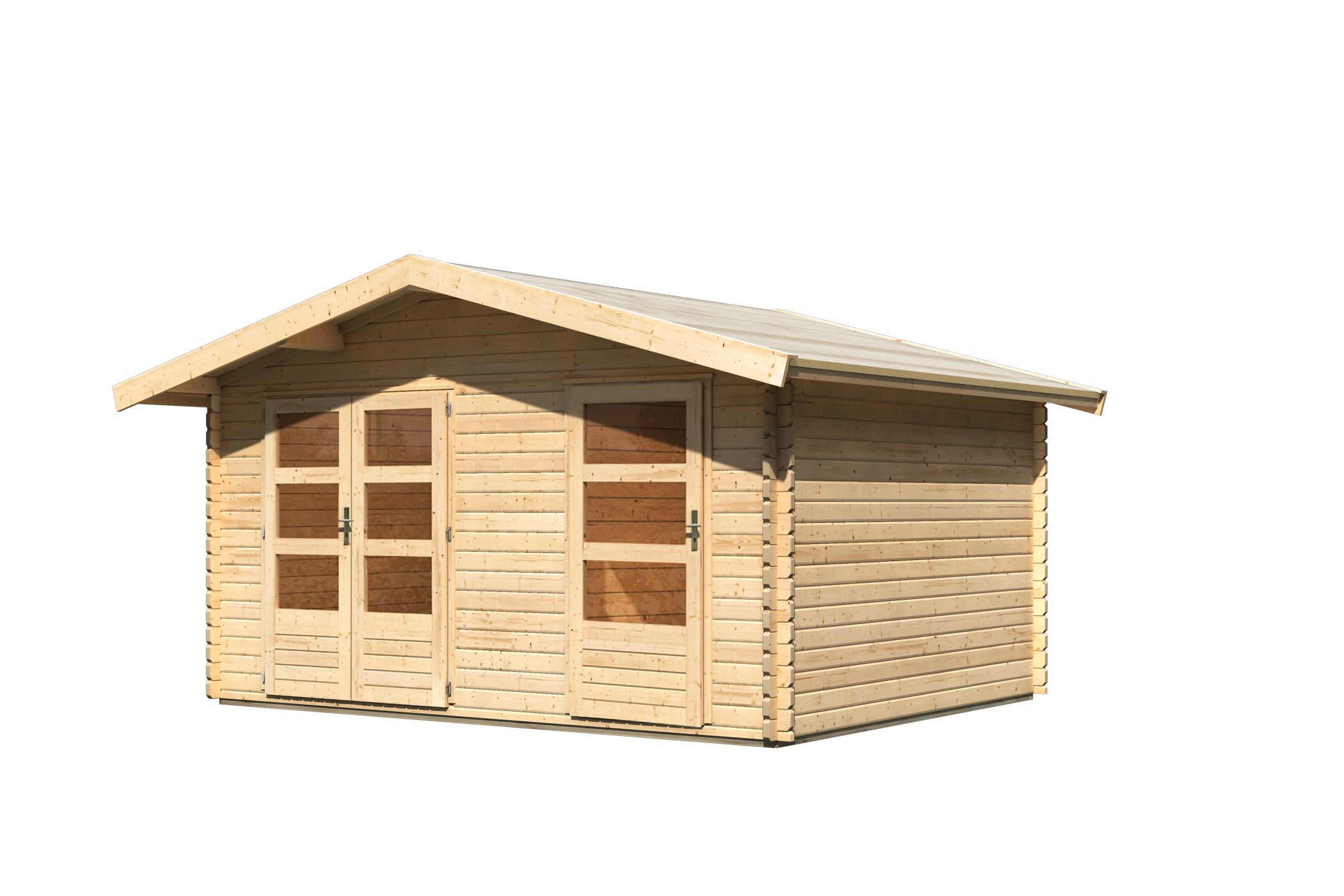 Karibu großes Gartenhaus Lagor 1 aus Holz, freigestellt