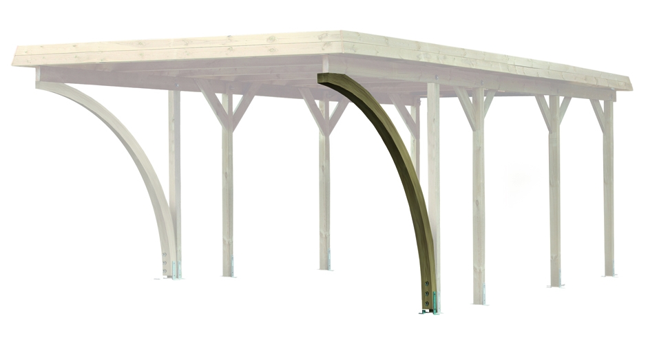 Karibu Carport Einfahrtsbogen aus KDI-Massivholz als Zubehör für Karibu Carports