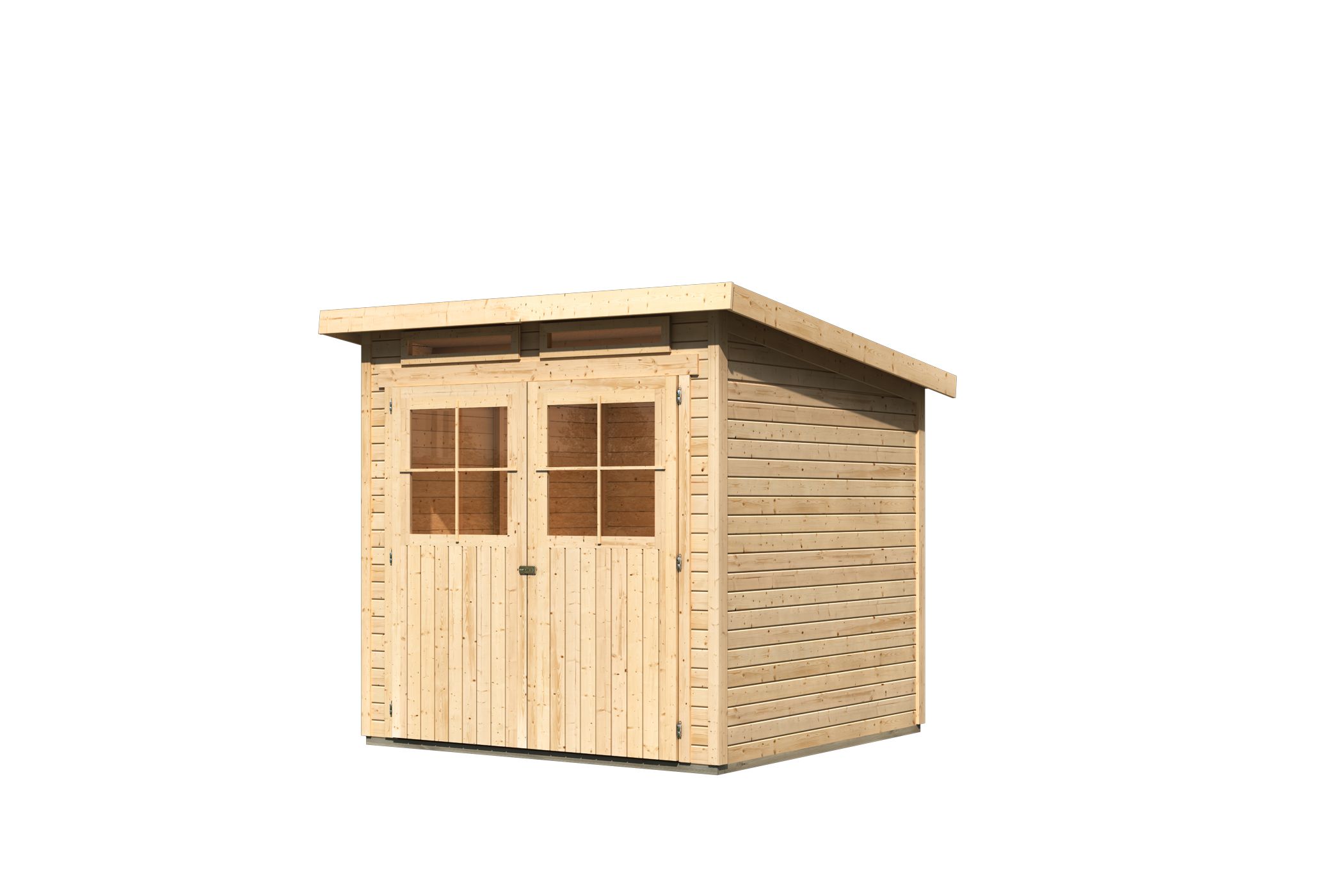 Karibu Gerätehaus Glücksburg 3 in Naturbelassen, Freisteller