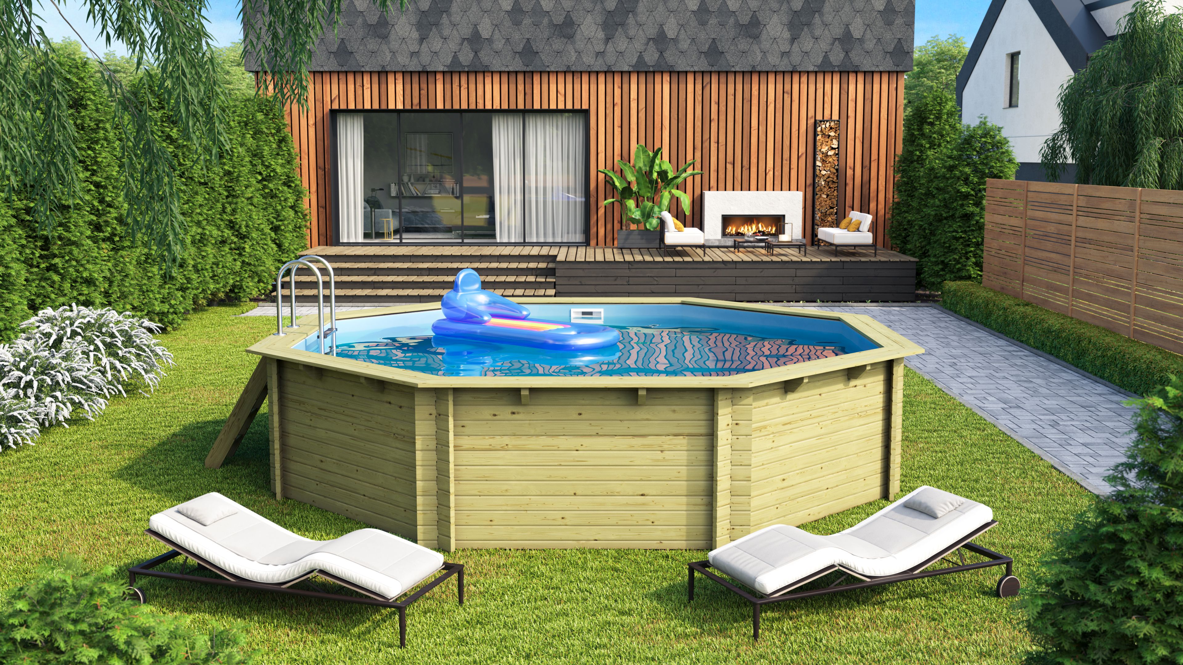 Karibu Pool Modell 3 im Garten