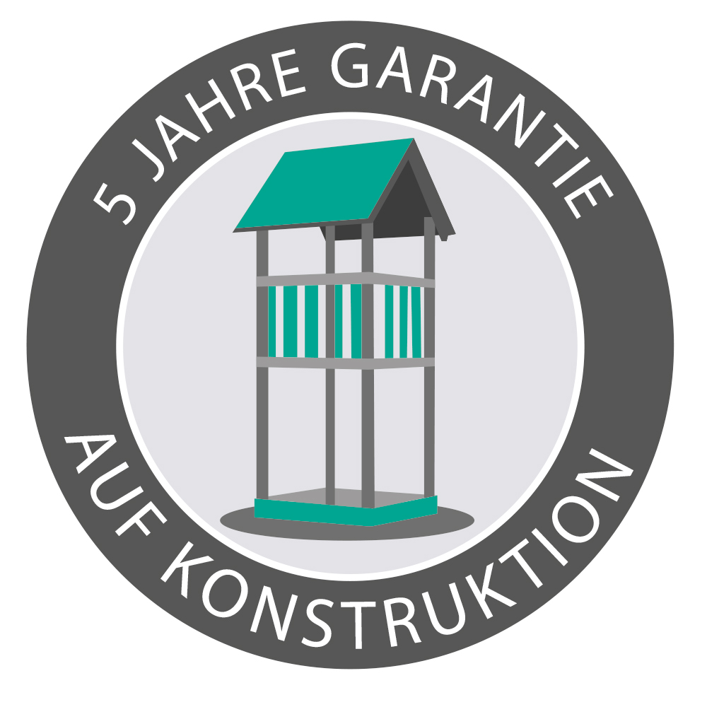 Siegel für die Garantie auf die Konstruktion der witterungsbeständigen Karibu Carports