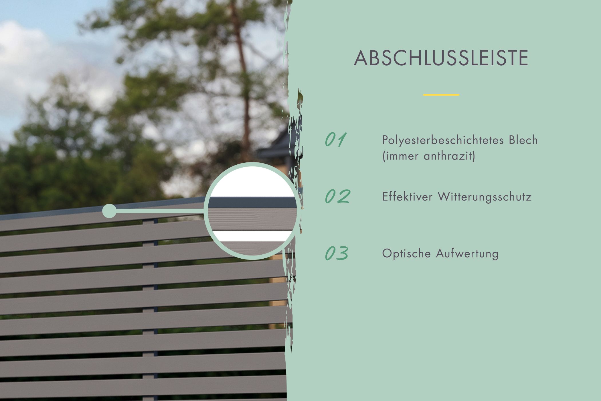 Lamellenzaun Zaunfüllung (ohne Zubehör) terragrau / Zaunfeld 90 x 186 cm