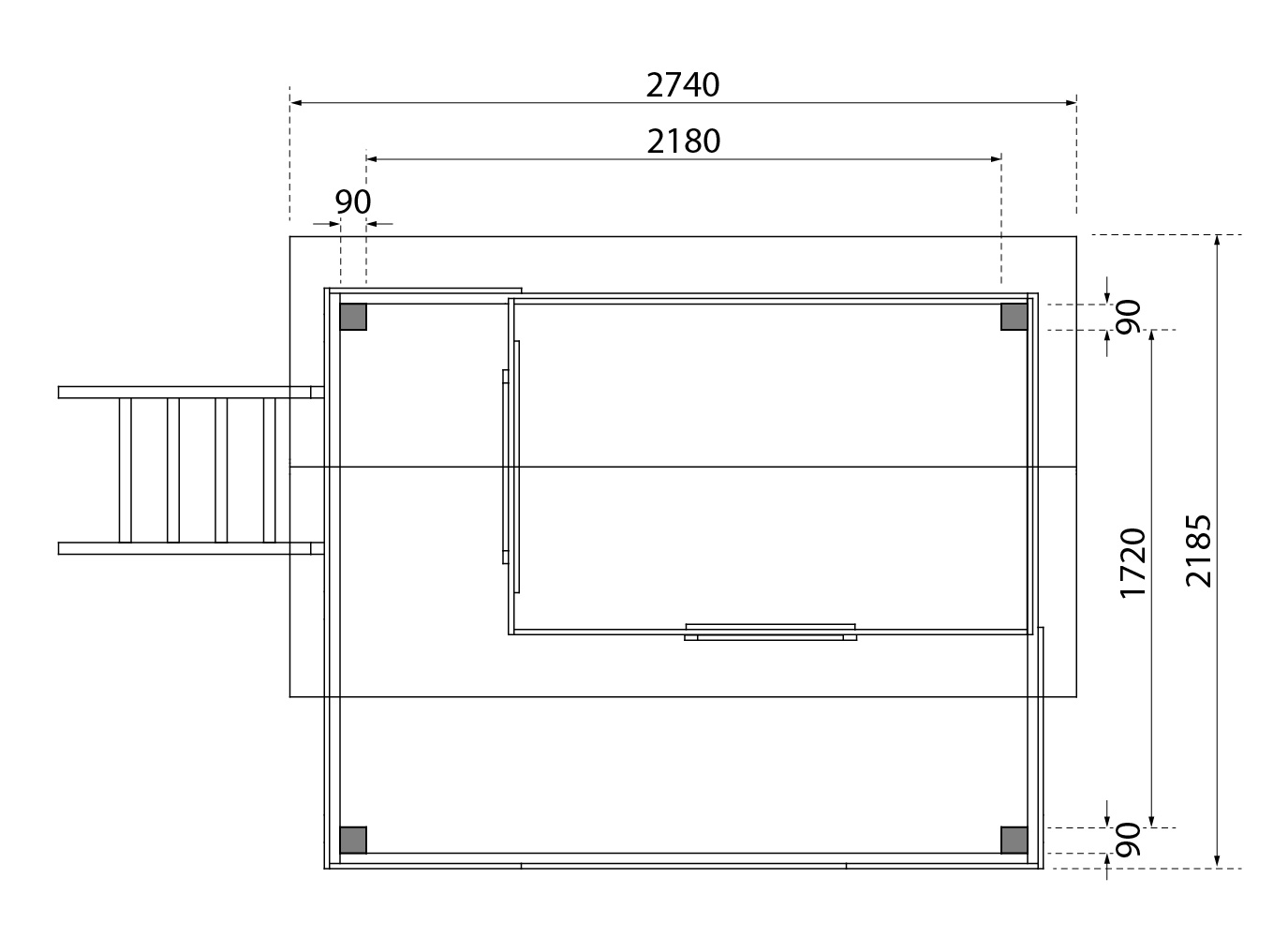 Detailansicht der Karibu Stelzenhaus Fidel