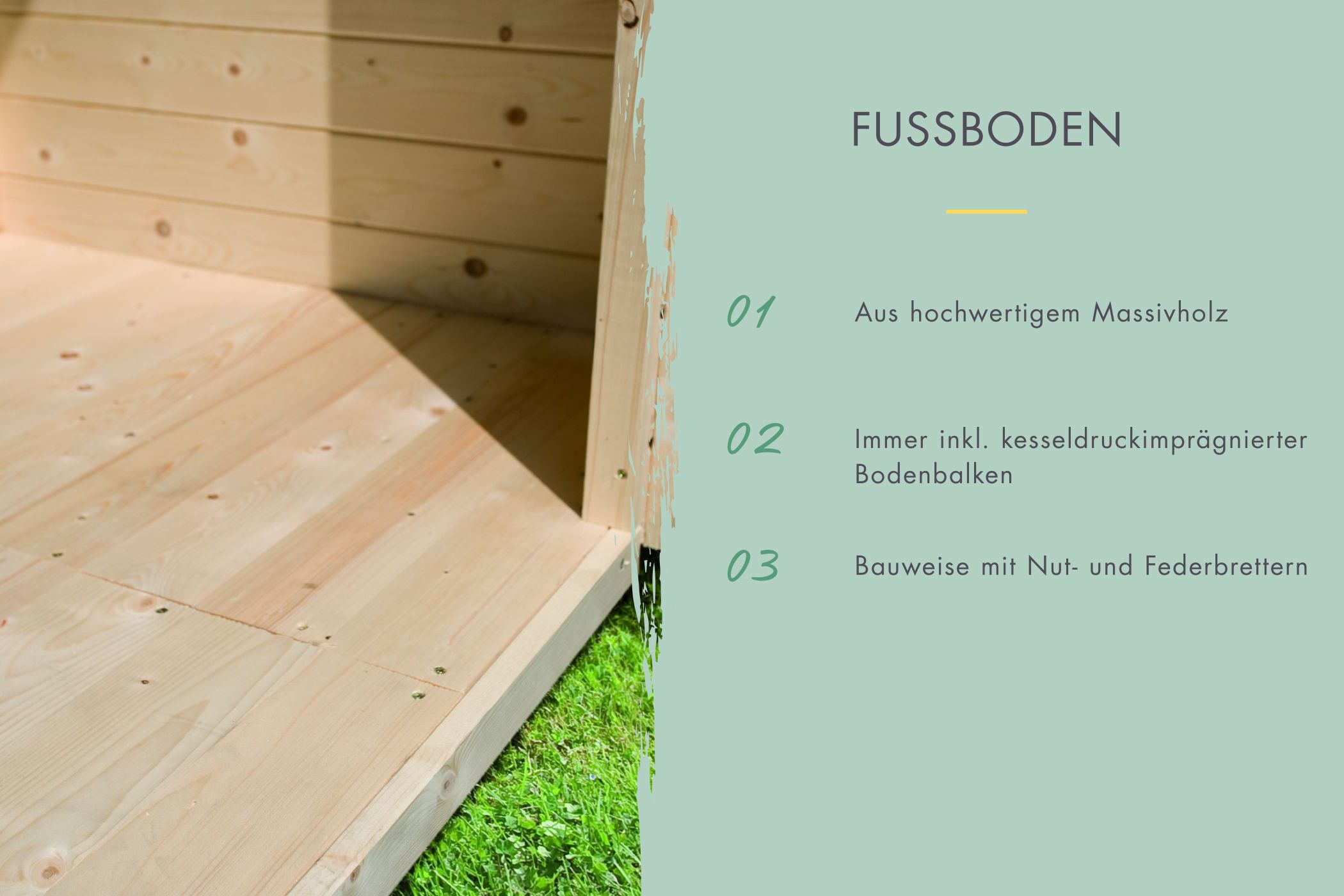 Detailansicht des Karibu Poolhaus Dice 5