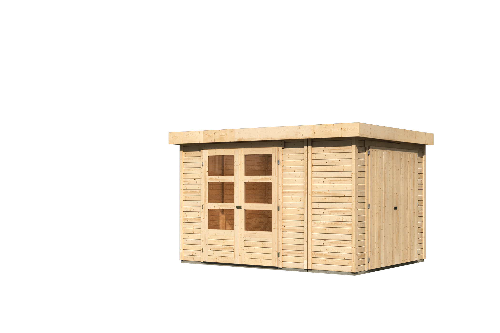 Karibu großes Gerätehaus Retola 4 in Naturbelassen, Freisteller