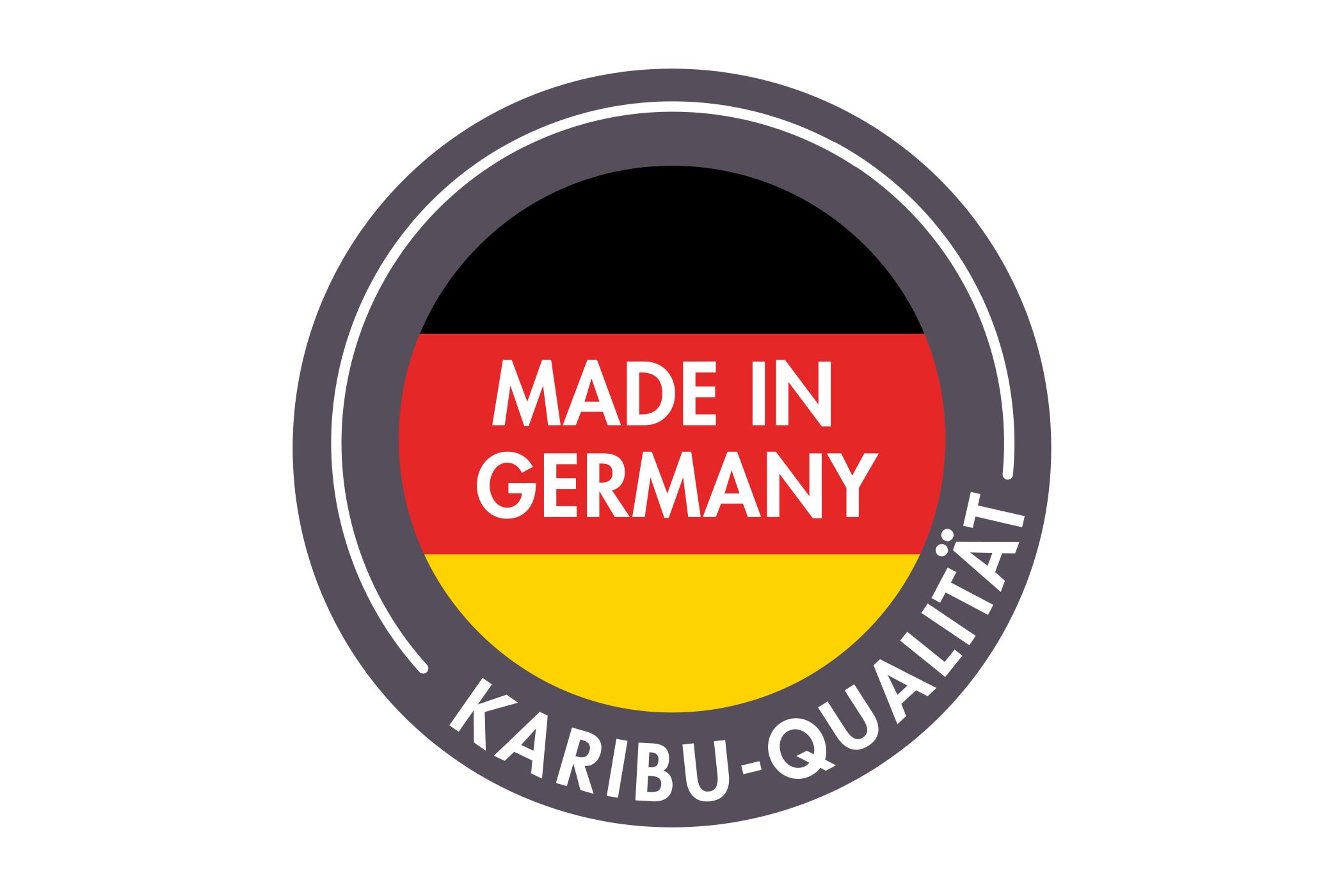 Siegel Made in Germany als Zeichen für die Karibu-Qualität aus deutscher Fertigung