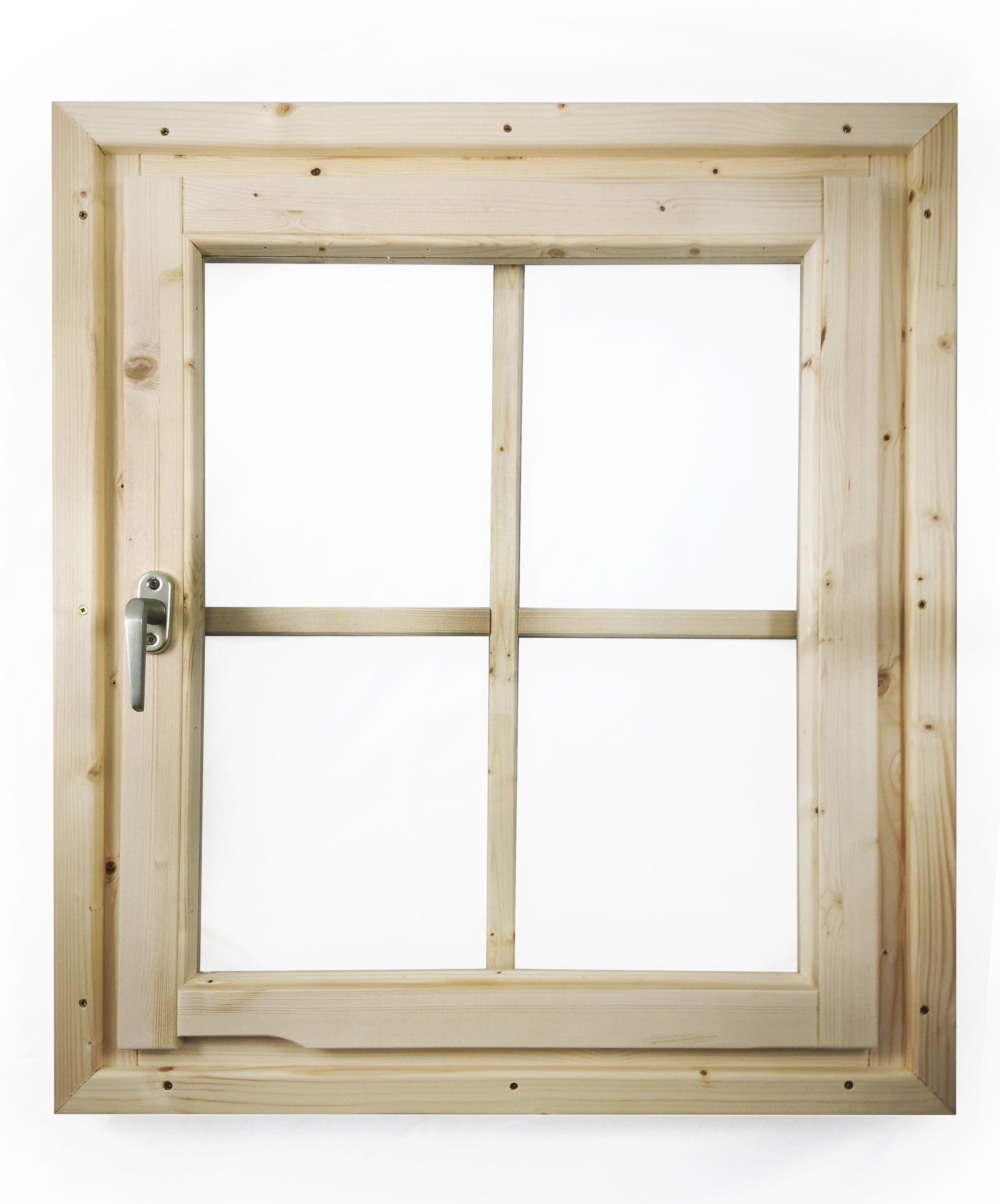 Karibu Dreh-/Kippfenster aus Echtglas 38 mm aus Holz, freigestellt