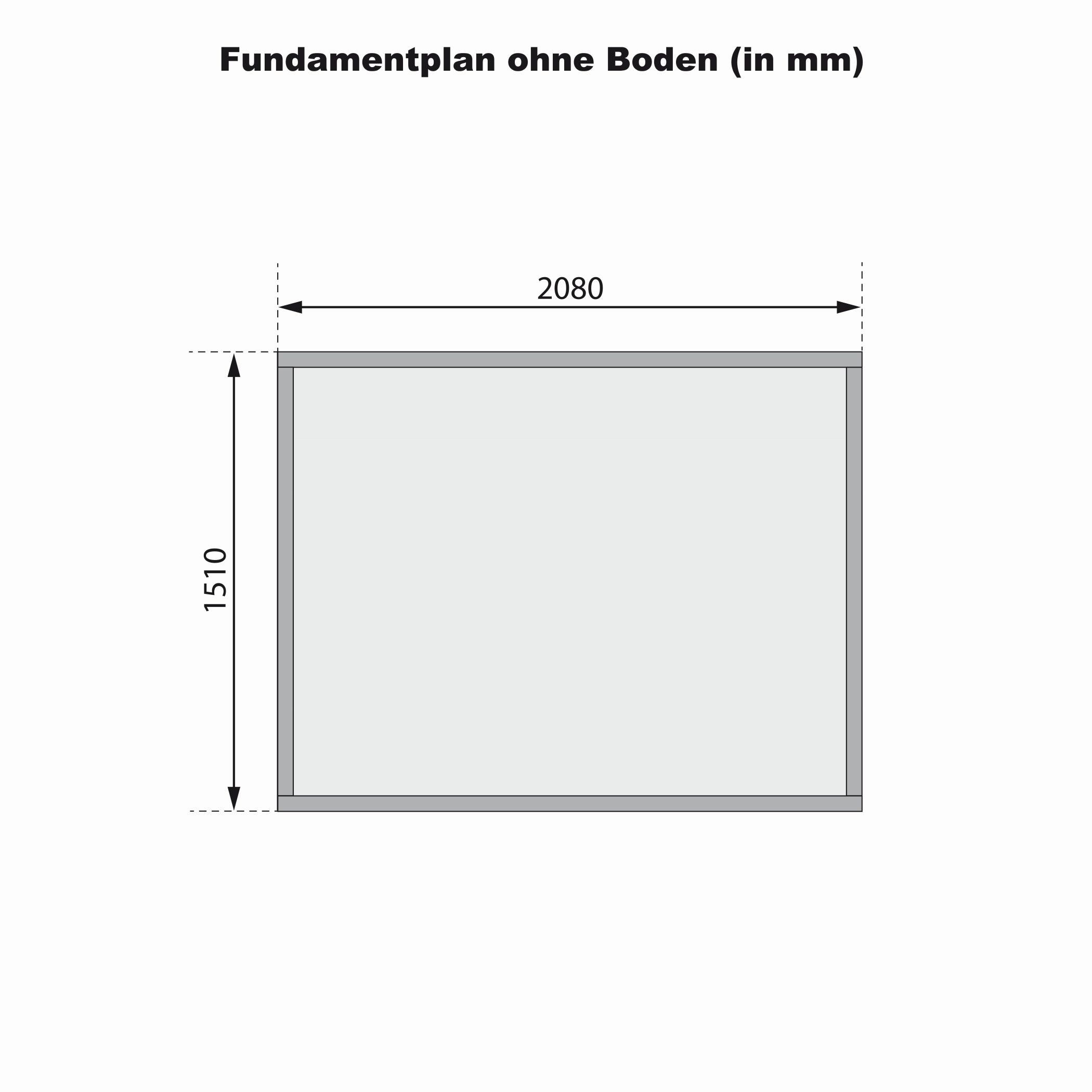 Fundamentplan des Karibu Gerätehaus Merseburg 3